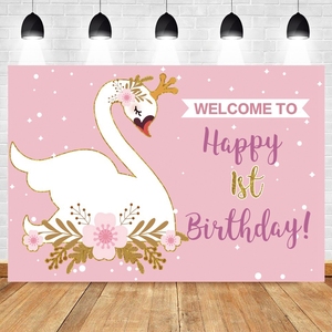 Dream Swan Background Ballet Girl festa di compleanno per bambini doccia neonatale fotografia <span class=keywords><strong>sfondo</strong></span> Banner personalizzato foto - Product Image 6