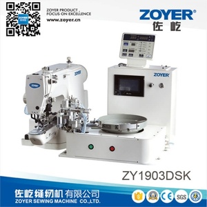 Machine à coudre industrielle à entraînement direct à aiguille simple haute vitesse Zoyer ZY1903DSK avec dispositif d'alimentation automatique des boutons - Product Image 2