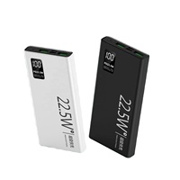 Power Bank Portabel 10000mAh Baterai Li-Polymer Layar LED Micro USB Type-C Soket Universal Pengisi Daya Cepat 22.5W Laris Terjual