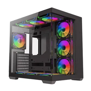 Vue sur la mer ordinateur de jeu cube large boîtier ATX PC Gaming Gabinete Gamer étuis et tours d'ordinateur support 360 refroidisseur d'eau