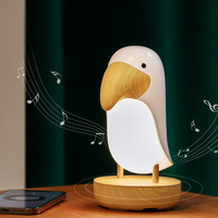 Lampe de table nordique moderne et réglable, rechargeable, personnalisée, en forme de toucan, pour chambre à coucher, décoration de nuit