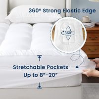 Protège-matelas AOSEN extra épais avec surface en coton pur respirant pour un soutien dorsal optimal