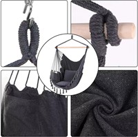 Fauteuil suspendu INS à pompons, style nordique, en toile, pour intérieur/extérieur, camping, plage, hamac, capacité 150 kg, vente en gros