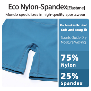 Set Yoga in Nylon Spandex a compressione ad alto impatto reggiseno sportivo da corsa e <span class=keywords><strong>pantaloncini</strong></span> da ginnastica Set 2 pezzi per l'estate - Product Image 5