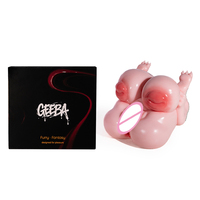 GEEBA Dual-Entry Weicher Silikon-Masturbator für Männer, Flauschige Anime-Taschenmuschi, Männlicher Stroker, Erotikspielzeug für Erwachsene, Realistisch Strukturiert