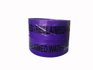 Ruban de signalisation de danger violet pour eau récupérée, largeur 2 pouces, en polyéthylène - Product Image 1