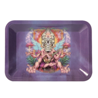 Plateau à rouler Futeng 18*12.5cm Plateau en étain Vente en gros Plateau en métal personnalisé avec logo imprimé Plateau de service pour fumer du tabac