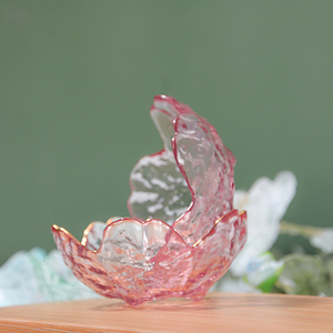 Sakura Glas Sojasaucenschale im Japanischen Stil mit Rosa Blüten, Gewürzschale für Sushi, Knödel, Dips, Mini-Vorspeisen-Teller - Product Image 5