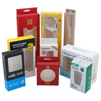 Boîte en carton blanc personnalisée pour fenêtre, impression couleur, avec trou d'insertion, double emballage pour sous-vêtements et produits électroniques.