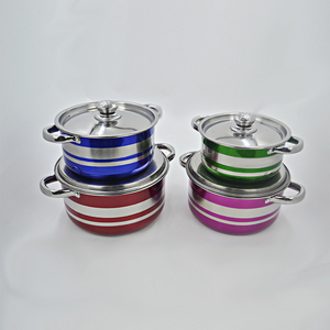 Ensemble de 4 casseroles en acier inoxydable avec couvercles en acier, antiadhésives, 20/22/24/26 cm – Batterie de cuisine et ustensiles de cuisson - Product Image 5