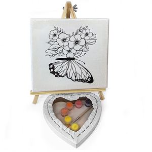 SHENGCHENG Kit de peinture sur toile créative multi-designs pour enfants, pré-dessinée avec pinceau, kit d'art pour enfants, coloriage - Product Image 1