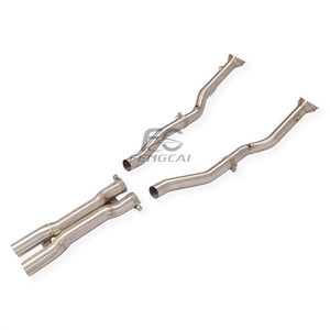 Collecteur d'échappement direct et tube intermédiaire en X pour Ferrari F12 Berlinetta 6.3L <span class=keywords><strong>V12</strong></span> 2013+ en acier inoxydable SS304 – Amélioration de puissance pour échappement automobile - Product Image 3