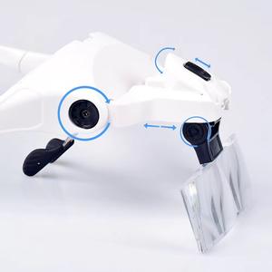 Loupe de tête LED Bandeau mains libres Lentilles de loupe avec lumières LED Loupe de bijoutier Lumière Bandeau verre de <span class=keywords><strong>tatouage</strong></span> - Product Image 6