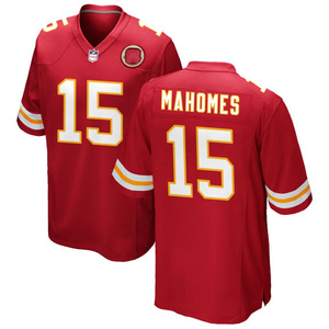 2026 Rood Kansas City Jersey Custom American Football Shirts Gestikte Geborduurde Jeugd Uniformen Sportkleding met Logo's - Product Image 3