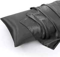 Taie d'oreiller en satin tissé moderne de luxe, 100% polyester, unie, ultra douce, pour la maison et l'hôtel