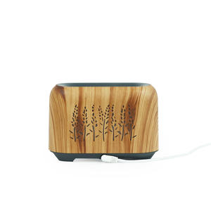 Diffuseur d'arômes ultrasonique miniature JCSY 5V avec motif d'épi de blé, humidificateur USB blanc gris grain de bois clair 0,5L - Product Image 5