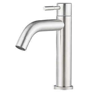 Robinet de <span class=keywords><strong>lavabo</strong></span> de haute qualité en acier inoxydable, petit, <span class=keywords><strong>pas</strong></span> <span class=keywords><strong>cher</strong></span>, en alliage de zinc, à un seul niveau, mélangeur d'eau chaude et froide - Product Image 1