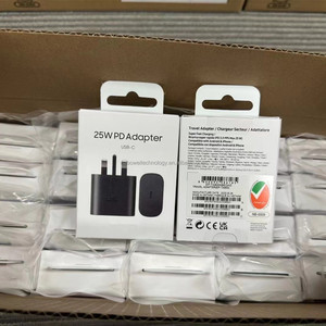25W UK <span class=keywords><strong>plug</strong></span> <span class=keywords><strong>Type</strong></span> <span class=keywords><strong>C</strong></span> ที่ชาร์จโทรศัพท์มือถือ USB <span class=keywords><strong>C</strong></span> ของแท้อะแดปเตอร์ชาร์จเร็วสุดๆสำหรับ Samsung Galaxy S25 S24อัลตร้า S23พลัส - Product Image 1