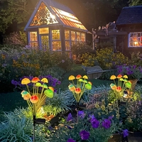 Lampes solaires LED TSINYE en forme de champignon, 12 LED, IP44, pour extérieur, pelouse, véranda, patio, jardin