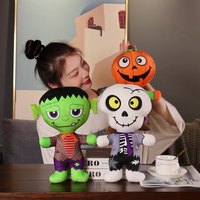 YIWUPOWER Peluches, Poupées Citrouilles, Figurines de Vampires et Squelettes, Coussins Décoratifs Amusants pour Halloween