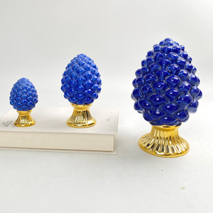 Objetos de decoración de porcelana de cerámica personalizados soporte de piña decorativa para el hogar objetos de lujo adornos de escultura para decoraciones de mesa - Product Image 6