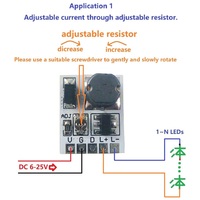 Module de pilote LED intégré LD24AJTA à courant réglable et contrôle PWM pour LED de 22W avec une efficacité élevée, entrée CC 6-24V