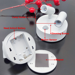<b>LED</b> Magnetic <b>Night</b> <b>Light</b> AAA Battery-powered Fridge Magnet <b>Night</b> Lamp for Indoor Low Power Lighting - Product Image 4
