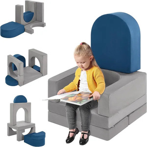 Giving Tree <b>Kids</b> <b>Sofa</b> Modular Play Stool For Children Age 2 And Above With Handrails Color Options - Product Image 5