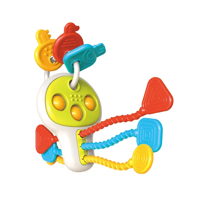 Kid giáo dục hoạt động đồ chơi mềm Teether Móc chìa khóa đồ chơi đồ chơi trẻ em Silicone kéo chuỗi