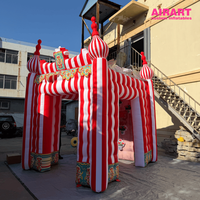 Arche gonflable personnalisée de 3 m, rayée rouge et blanc, décoration d'entrée ethnique traditionnelle pour mariage et festival