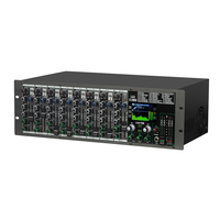 Console de mixage audio alimentée 10 canaux DP-10D, 2*350 watts de sortie, console de mixage en métal à montage en rack
