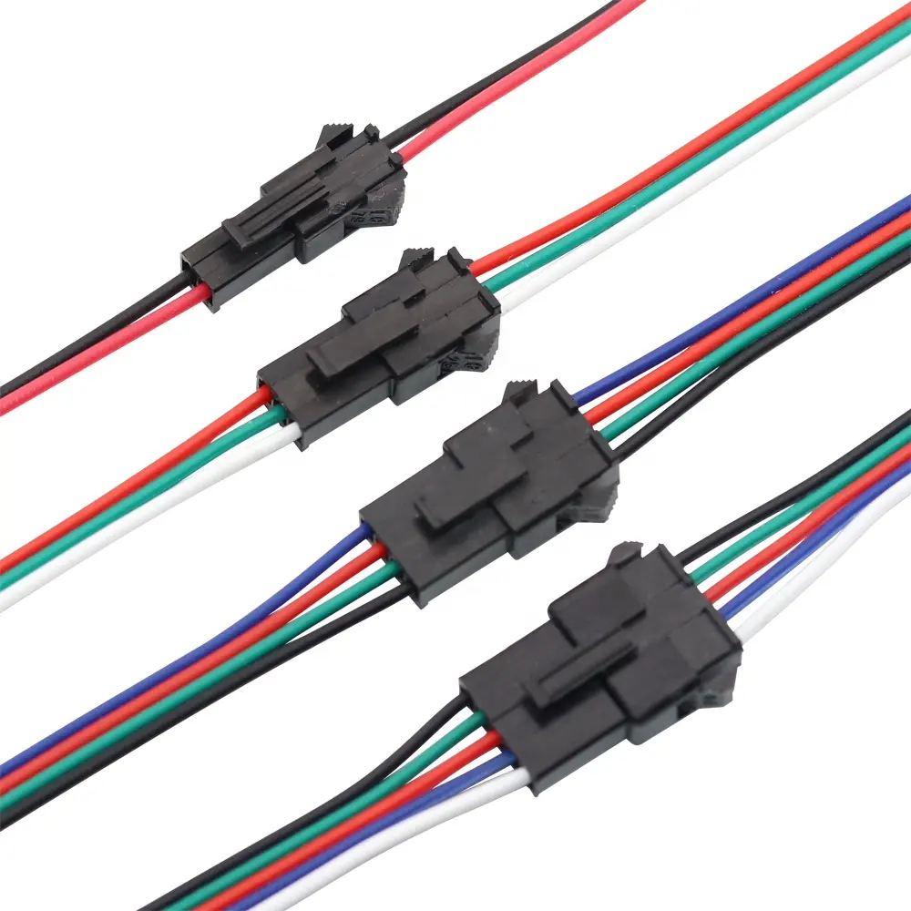 JST SM 2P 3P 4P 5P enchufe macho a hembra conector de cable SM2.54mm conectores LED 10cm/15cm