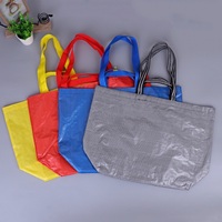 Sac en plastique tissé PP surdimensionné avec double poignée, idéal pour les courses, personnalisable avec logo sur la poignée – Vente en gros directe usine