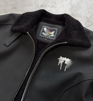 Fabricants de vêtements broderie patch logo vestes d'hiver pour hommes fermeture éclair haute qualité doublure personnalisée col épais veste pour hommes