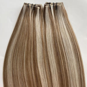 Prix direct usine, vente en gros pour extensions de cheveux russes, machine à double trame, double épaisseur, couleur piano populaire # 8/613 - Product Image 4