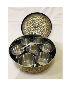 กล่องมาซาลาอินเดีย, กล่องเครื่องเทศอินเดีย, กล่องเครื่องเทศทรงกลมสแตนเลส - Product Image 4