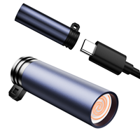 Briquet électrique miniature portable coupe-vent en alliage d'aluminium USB Type C, neuf, pour chargeurs d'appareils et batteries externes