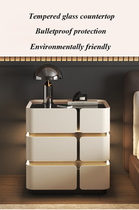 Table de chevet intelligente <span class=keywords><strong>Vasagle</strong></span> avec lumières LED, 3 tiroirs, table d'appoint, tables de nuit - Product Image 3