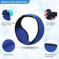 Envoltura de bolsa de hielo facial para muelas del juicio TMJ con 4 paquetes de gel de terapia de frío caliente reutilizables