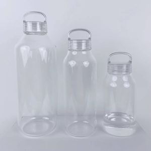 Bouteille à boire en verre borosilicate de haute qualité, sans BPA, anti-fuite, au design rond vintage, avec bouchon à vis en bois, 500 ml - Product Image 6