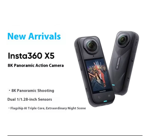Caméra d'action Insta360 X5 HD anti-tremblement, étanche, panoramique, pour moto, ski, enregistrement, caméra sportive portable - Product Image 2