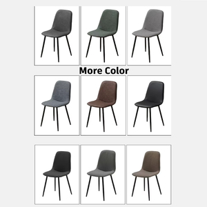 Chaise de <span class=keywords><strong>salle</strong></span> à manger populaire avec assise en tissu et pieds en métal noir thermolaqué, style Europe du <span class=keywords><strong>Nord</strong></span> - Product Image 5