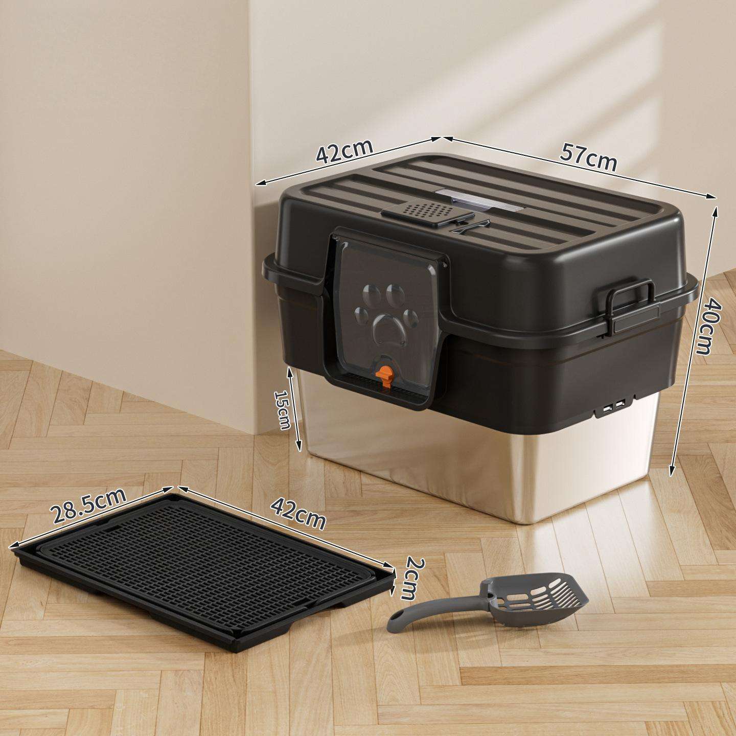 Black 57*42*40cm with removable tray