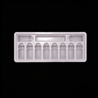 Plateau alvéolé en PVC de haute qualité pour 10 flacons lyophilisés de 7 ml, insert intérieur en plastique pour emballage, OEM pour flacons en verre