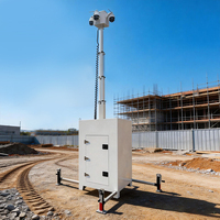 Torre Móvil de CCTV de 6m con Cámara PTZ, Visión Nocturna y Opciones de Almacenamiento de Datos para Obras de Construcción, Despliegue Flexible