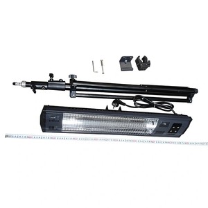 Chauffage infrarouge extérieur pliable et réglable en hauteur sur trépied, 1500W, étanche IP65, en fibre de carbone, télécommande électrique - Product Image 5