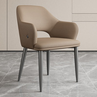Fauteuil simple moderne et durable, directement de l'usine, nouvelle arrivée 2025, avec dossier, en cuir anti-griffures pour chat et pieds en acier inoxydable