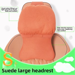 The New Second-Generation Car Headrest Neck Pillow with <b>Yacht</b> Suede and Memory Foam for Tesla/Xiaomi Vehicles - Product Image 3