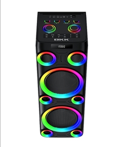 Loa karaoke di động 500W RGB của nhà sản xuất, loa 8 inch công suất lớn, điều khiển từ xa, hộp gỗ nhiều màu sắc, tích hợp micro <span class=keywords><strong>Bluetooth</strong></span> - Product Image 4
