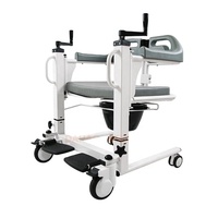 Chaise de transfert de bain et de toilette populaire pour personnes âgées, patients handicapés, personnes âgées, avec roues et commode